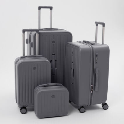 PORTLAND LUGGAGE Grey Trunk Hardshell Suitcases