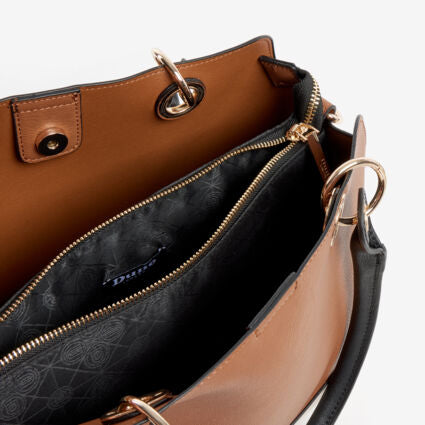 DUNE LONDON Brown & Beige Tote Bag