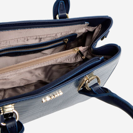 BESSIE Blue Reptile Effect Work Bag