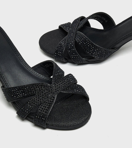 R&B Embellished Heel Sandals