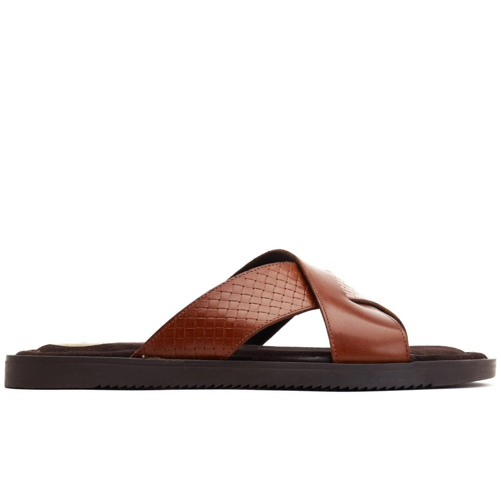 Base London Astro Slip on Sandal Burnt Tan