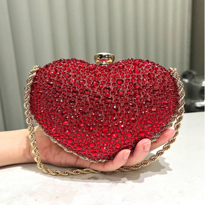 Cute Heart Shaped Clutch Purse-Red SJP