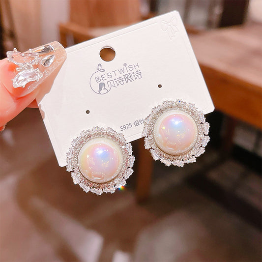 Moonstone and Crystal Stud Earring SJP