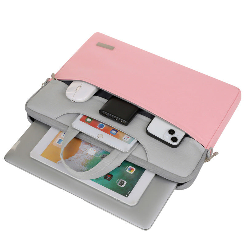 Unisex ombre laptop bag Grey Pink SJP