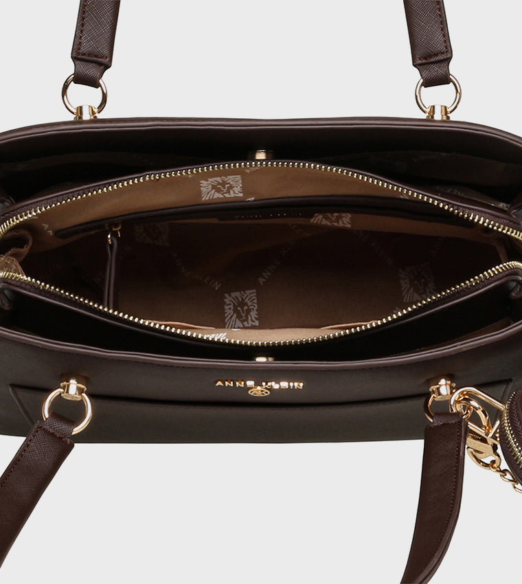 Anne Klein Textured Shoulder Bag with Coin Pouch