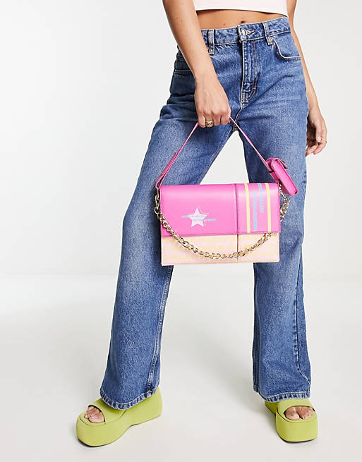House of Holland utility shoulder bag in pink