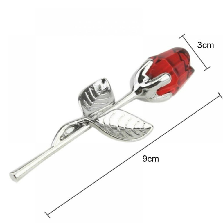 Red Rose Gift for Her, Crystal Rose Flower with Gift Box, Rose with silvery Leaves, K9 Crystal Rose Infinity Flower