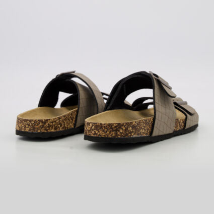 Brave Soul Grey Reptile Effect Sandals