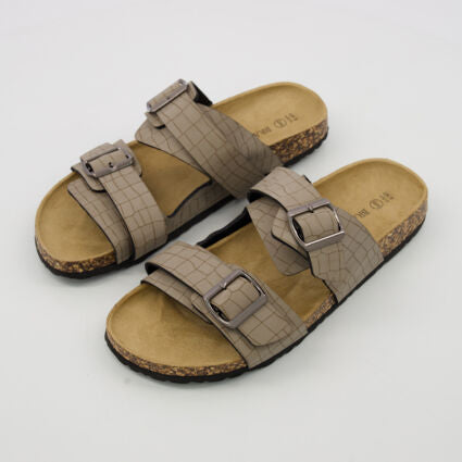 Brave Soul Grey Reptile Effect Sandals