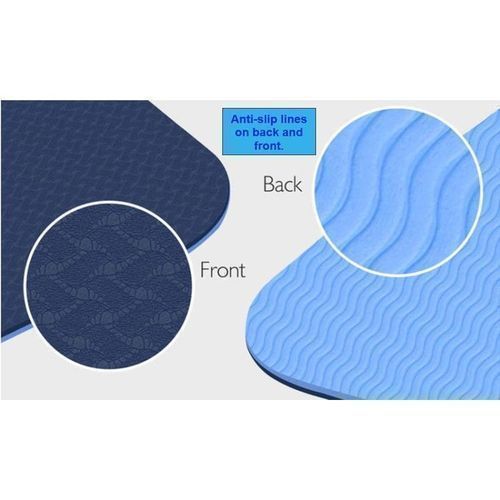 YDS TPE Yoga Mat - Non-Slip 6MM Thick Exercise Mat - Eco Friendly for Kids, Women & Men - Mesh Bag & Carry Strap Included for gymnastics, Pilates, Yoga, fitness accessories & Other Home Workouts.