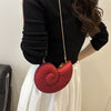 Shell shaped elegant crossbody party clutch/red-SJP Design