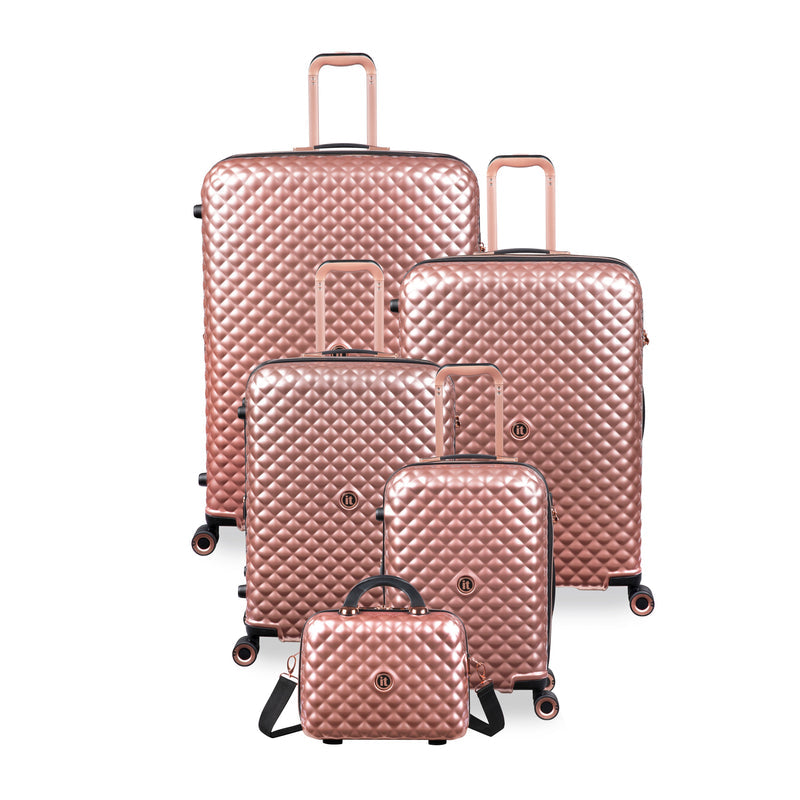 It Luggage METALIK Glitzy - 5pc Set (Metallic Rose Gold)