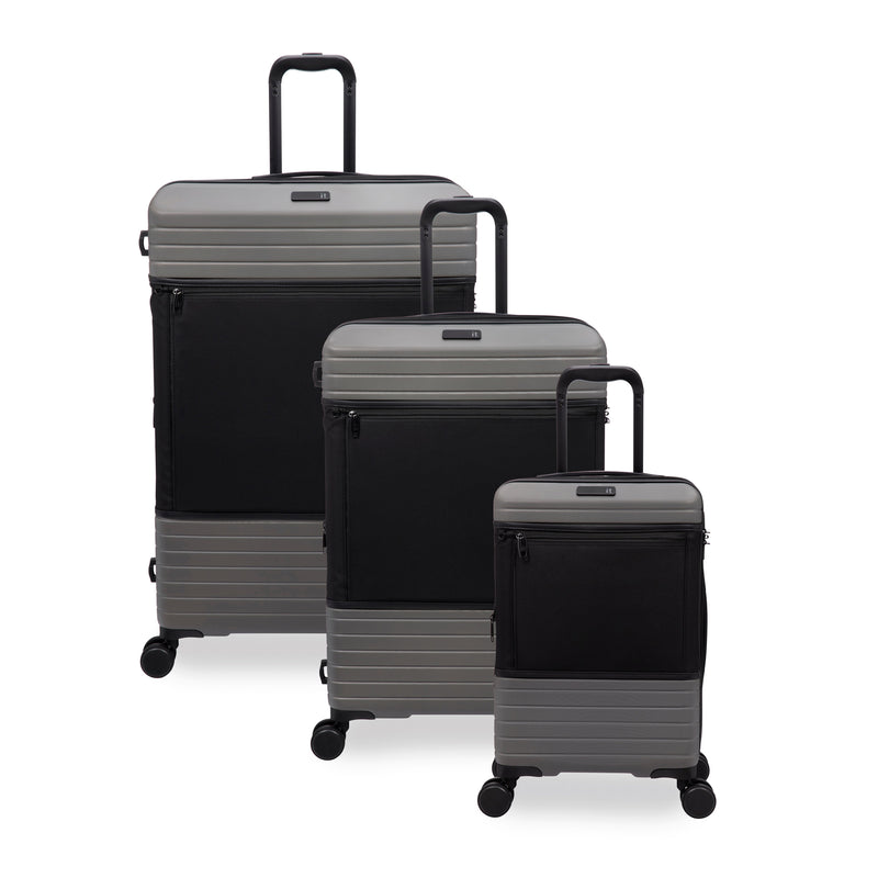 IT Luggage Hi Impakt Expandable Attuned - 3pc Set (Charcoal)