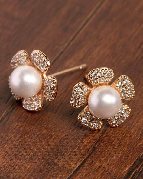 Cubic Pearl Zirconia Luxury Earring SJP