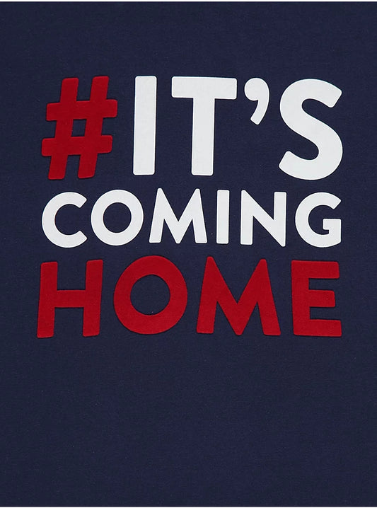 George Matching Navy England Slogan Football Pyjamas Adults