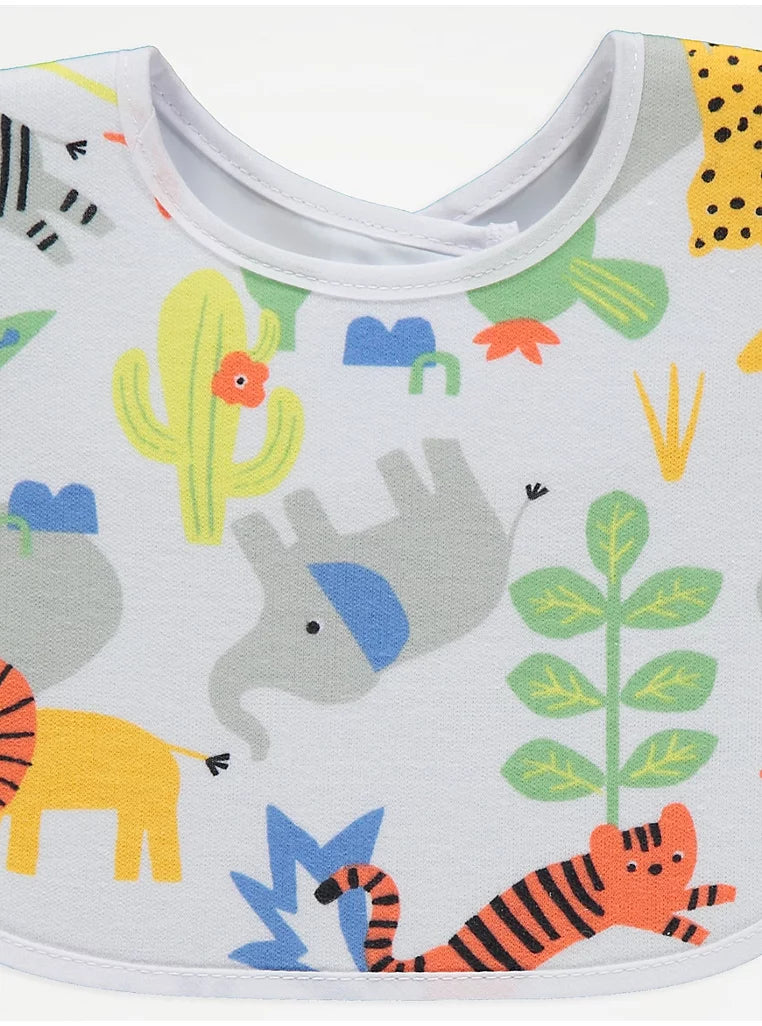 George Bright Safari Dribble Bibs 5 Pack: Multi