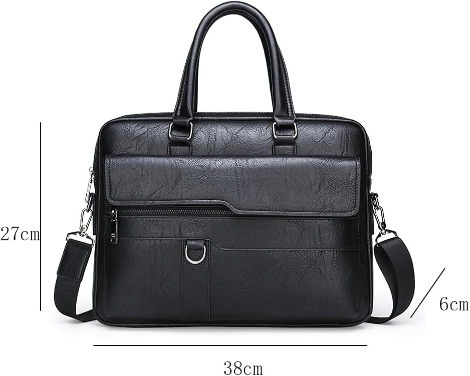 New Men design business briefcase computer and document leather bag- black