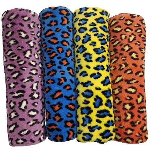 De Lynn 4pcs Tiger print 100% fleece ultra soft, absorbent and quick dry kitchen towel