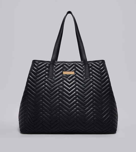 R&B Quilted Shoulder Bag with Pouch