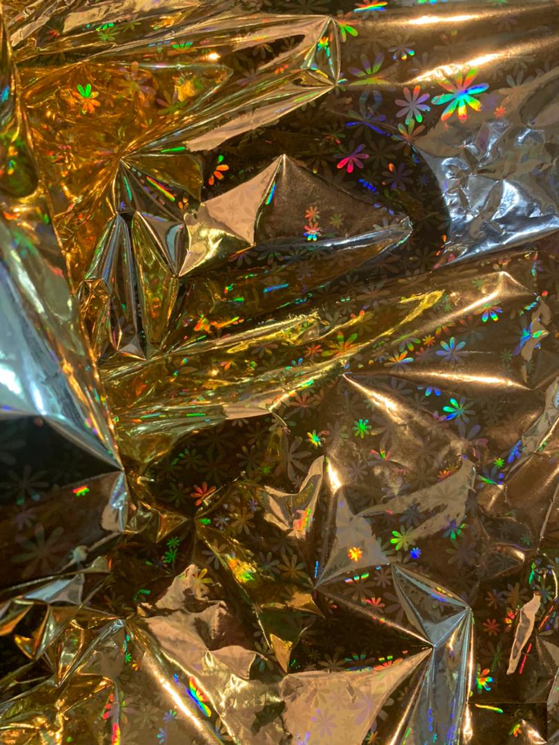 Wrapping Sheet: orange, blue & gold