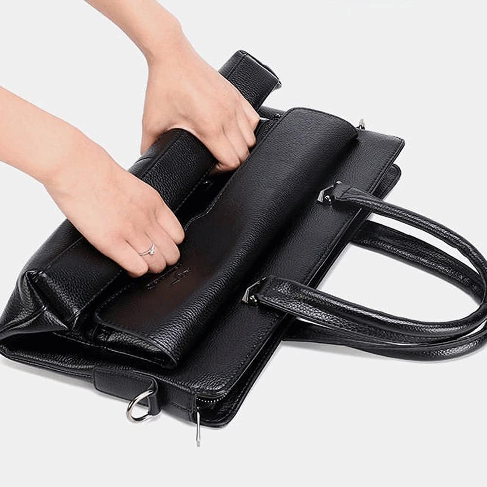 New Men design business briefcase computer and document leather bag- black