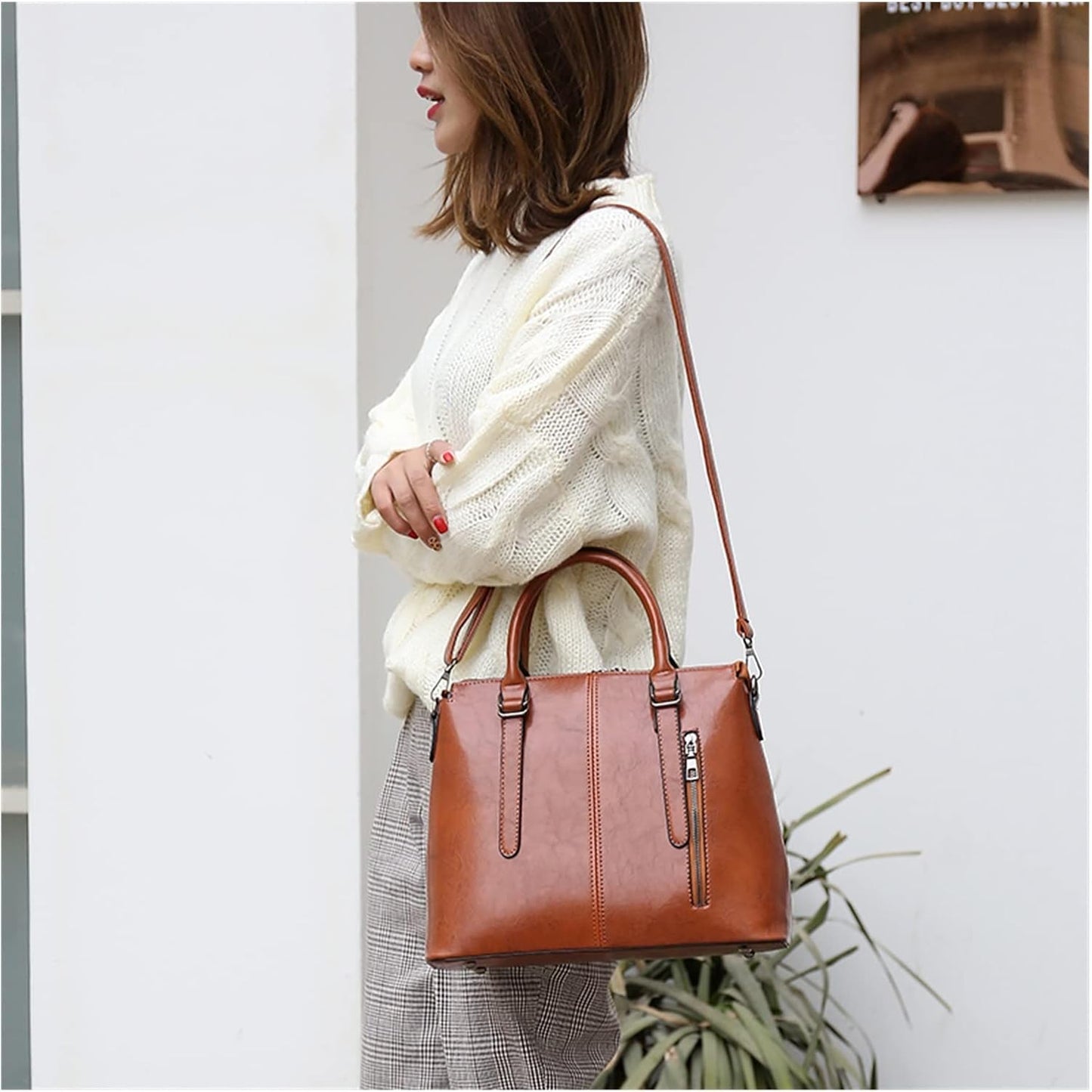 New women's shoulder/crossbody leather hand bags