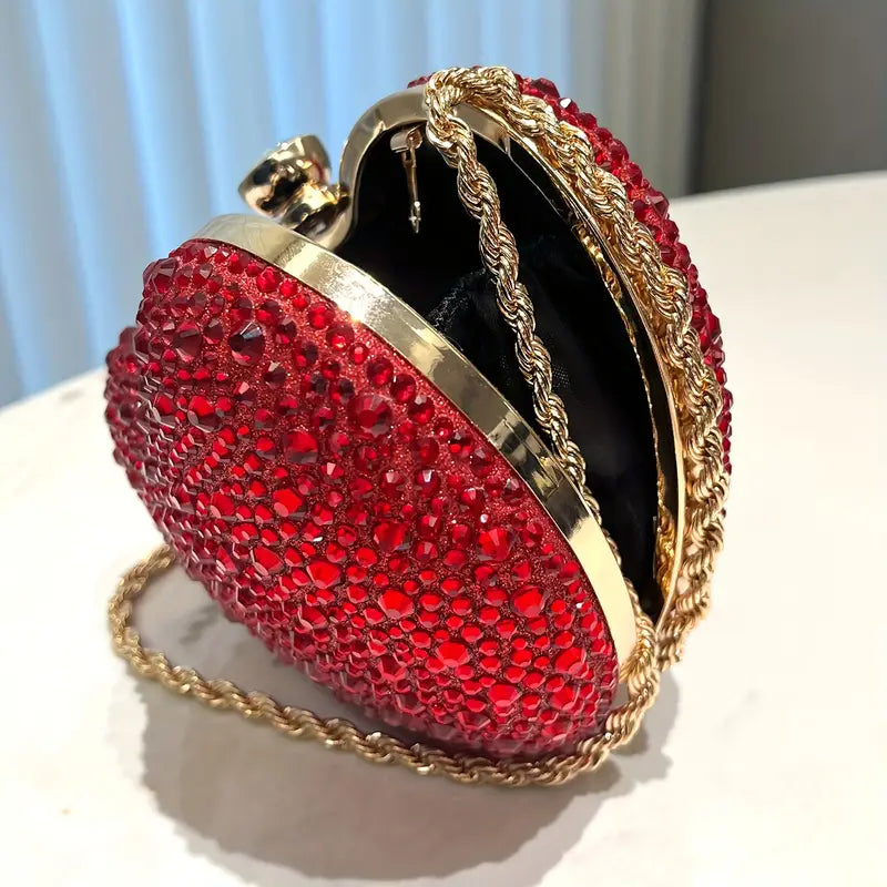 Cute Heart Shaped Clutch Purse-Red SJP