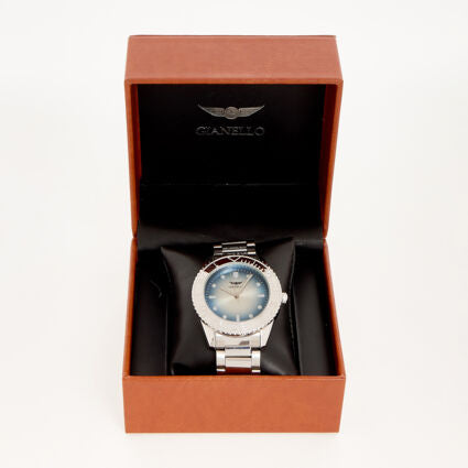 Gianello Silver Tone Link Watch