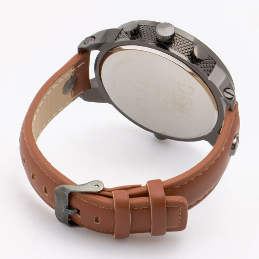 DFND Brown Leather Chronograph Watch