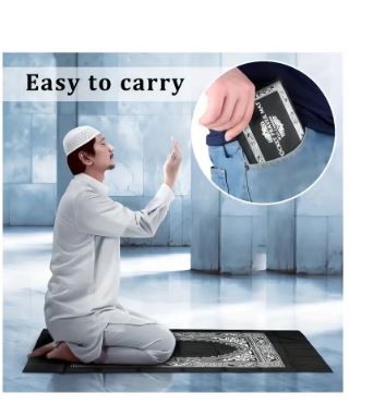 Generic Portable Compass Pattern Prayer Mat Green 60 x 100cm