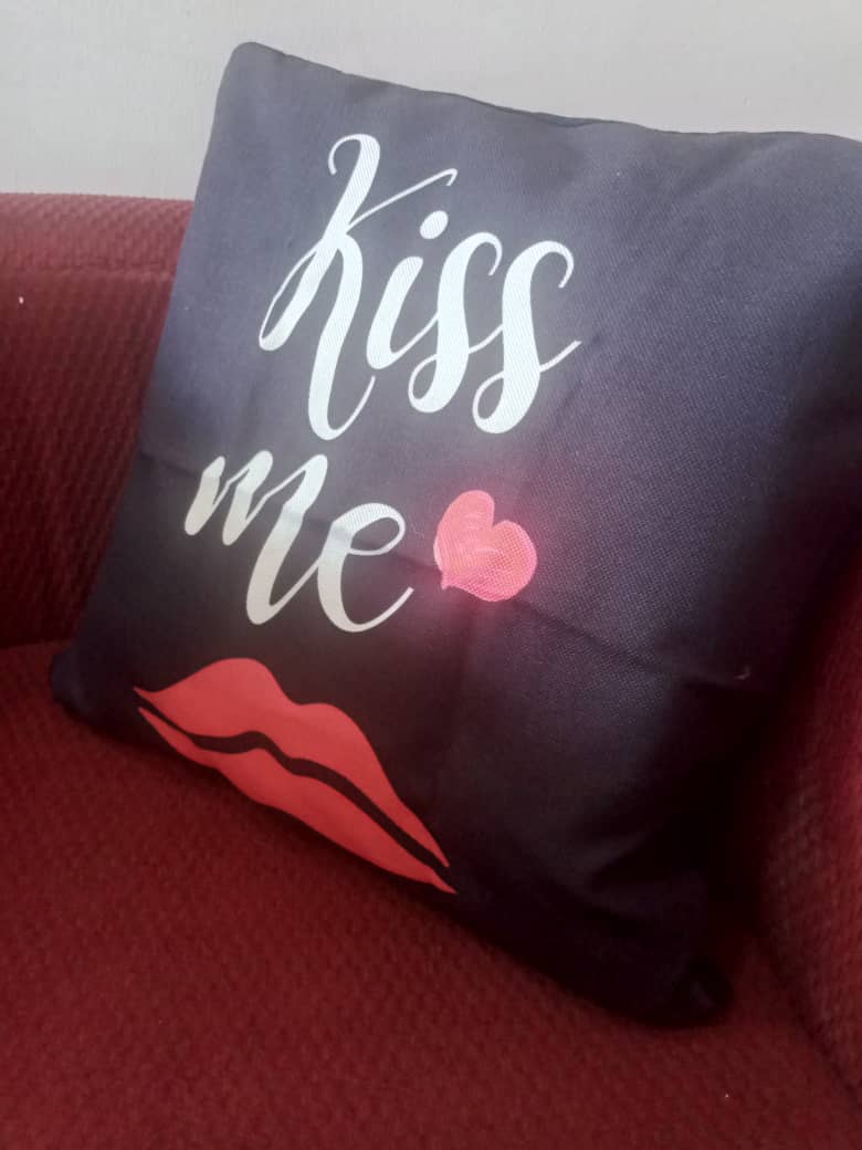 Kiss white, Red & Black themed single throw pillow cover