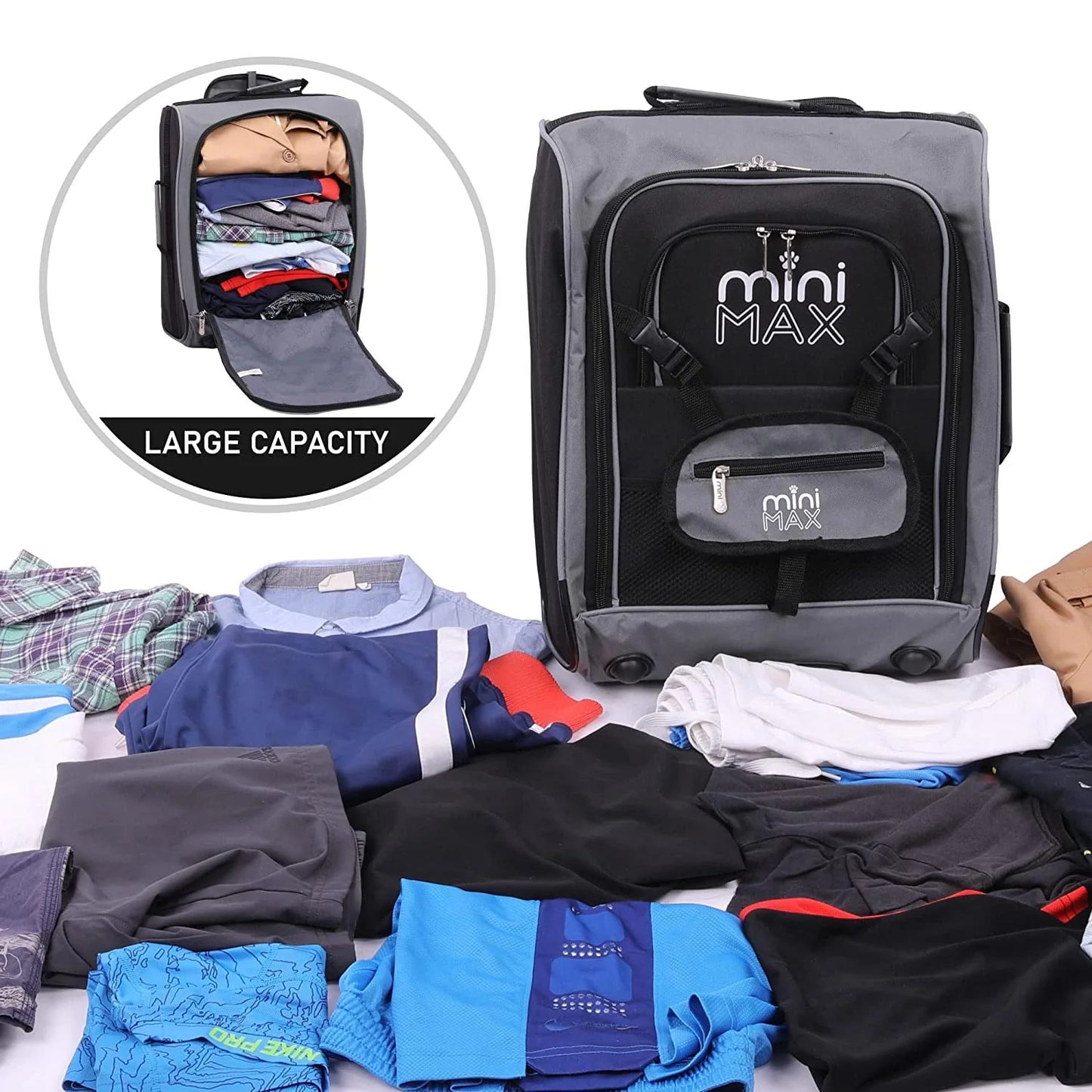 Aerolite MiniMAX (45x36x20cm) easyJet Maximum Cabin Luggage Under Seat Carry On Suitcase