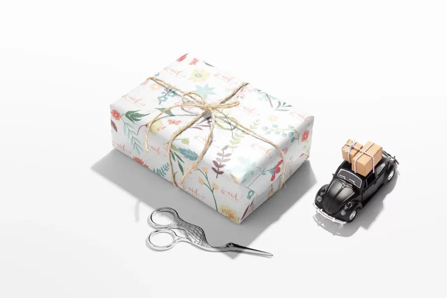 Luxury Floral Eid Gift Wrapping Paper