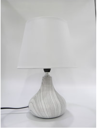 BABAZAM Premium Ceramic Table Lamp Stylish Home Décor with Elegant Illumination with High Quality Fabric Shade 31x20x11cm Multicolor