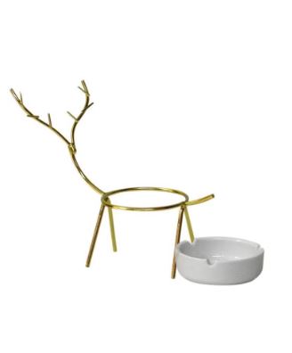 AIWANTO Ashtray for Outdoor Indoor Decor for Table Astray Home Decor Tabletop Deer Pattern Ashtray