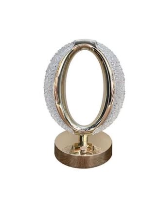 Generic LED Table Lamp Bedroom Circular Desk Lamps Rechargeable Light for Living Room Bedside Lamp Touch Round Night Light Decoration