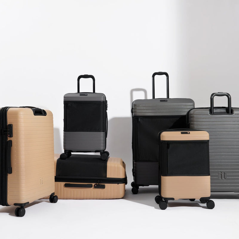 IT Luggage Hi Impakt Expandable Attuned - 3pc Set (Charcoal)