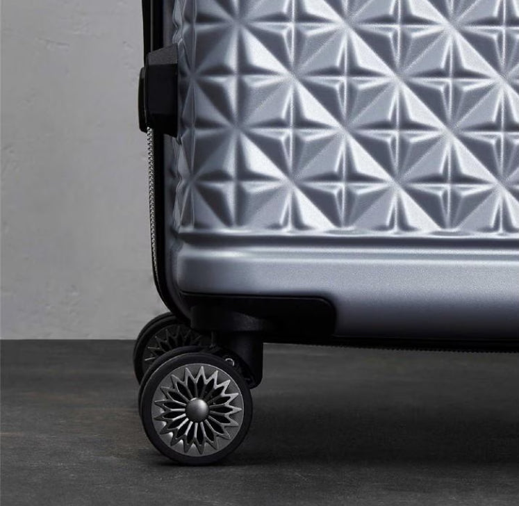 Rock Maya Suitcases Silver set of 3 Luggage
