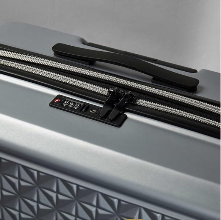 Rock Maya Suitcases Silver set of 3 Luggage