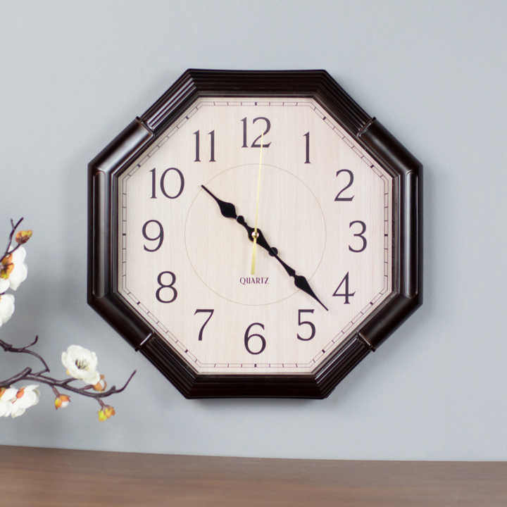 1pc Creative Octagonal digital wall clock 30cm