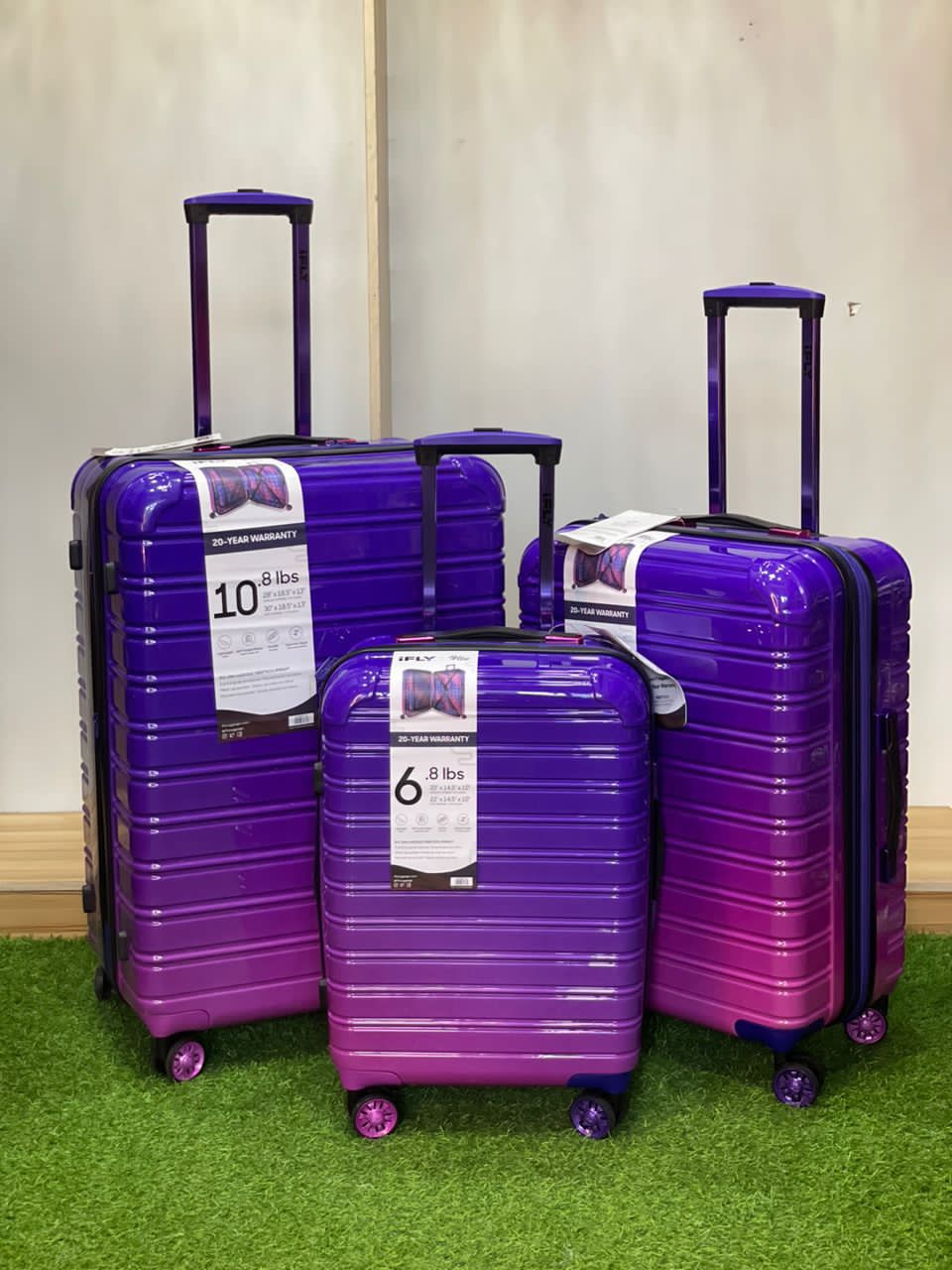 BoxVault iFly Smart Set of three Lugggage - Midnight Berry { multicolour}