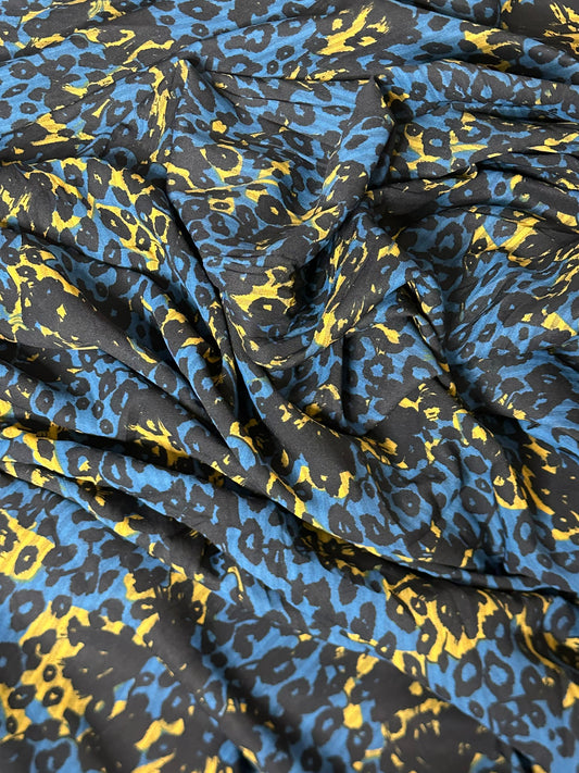 K&Y she’s unique blue and yellow vintage fabric - 5yards