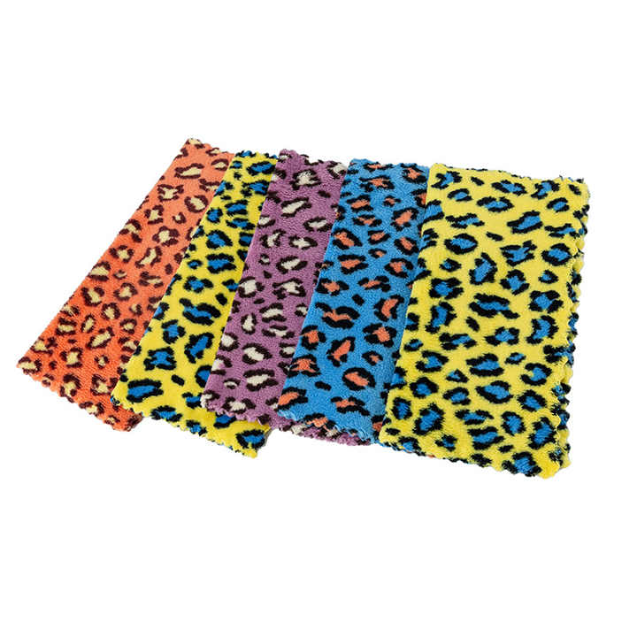 De Lynn 4pcs Tiger print 100% fleece ultra soft, absorbent and quick dry kitchen towel