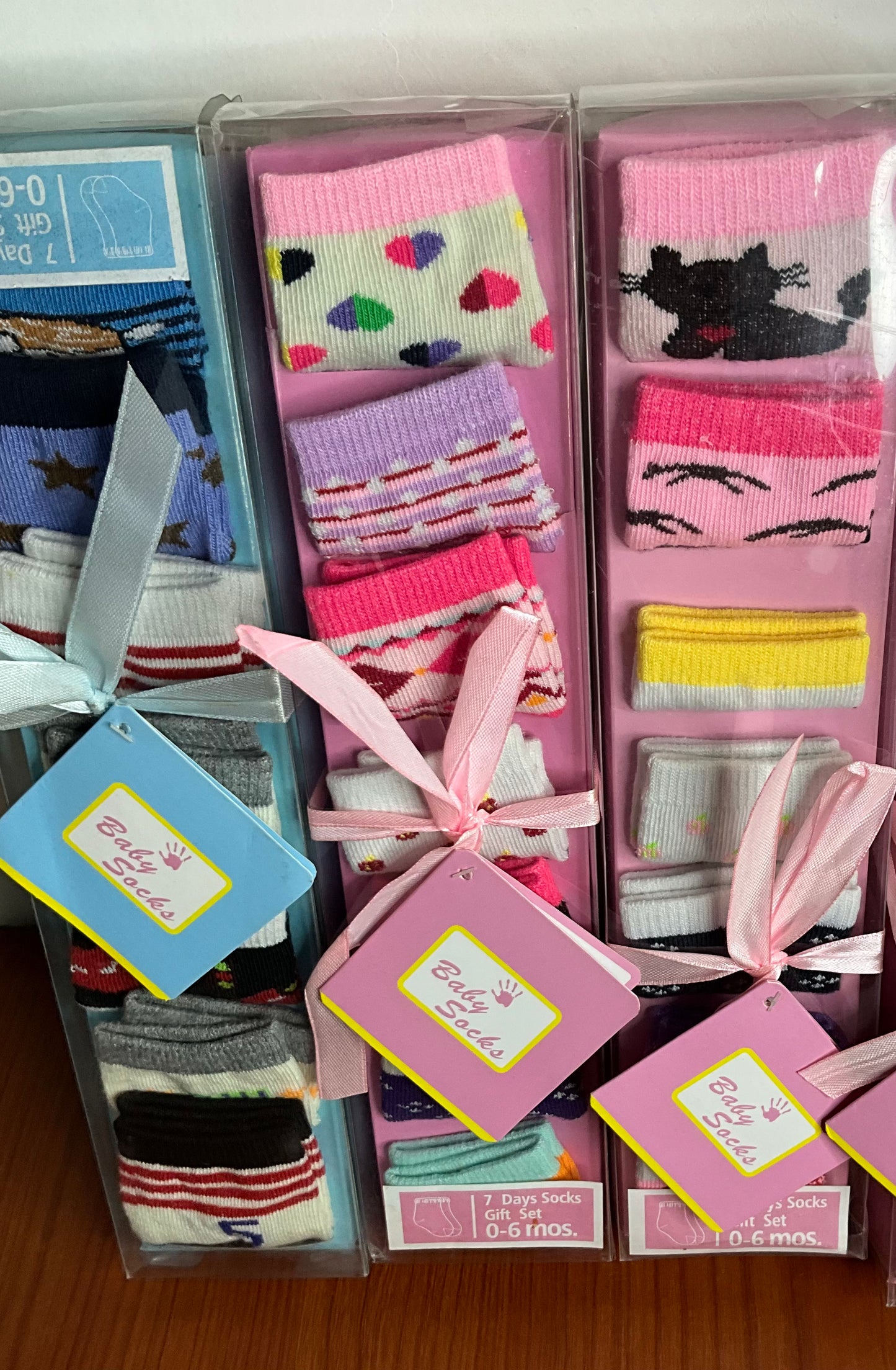 K&Y children 7 day socks gift set (blue 0-6month)