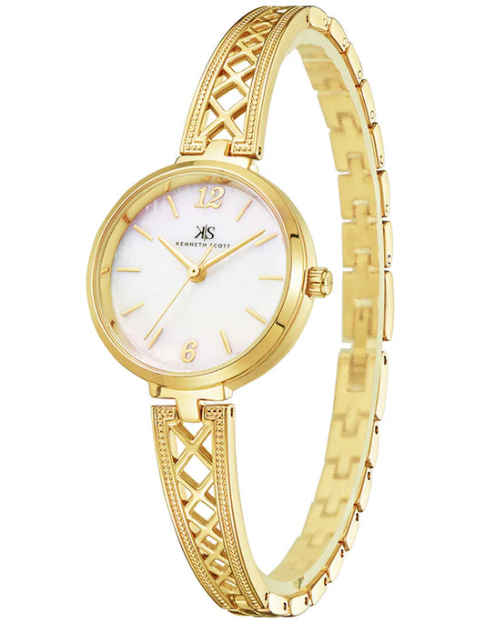 Kenneth Scott Classic Analog White Dial Watch