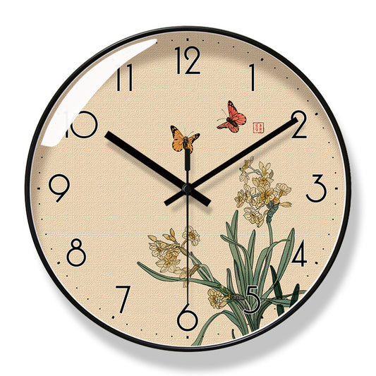 1pc Orchid flower wall clock 12 inches