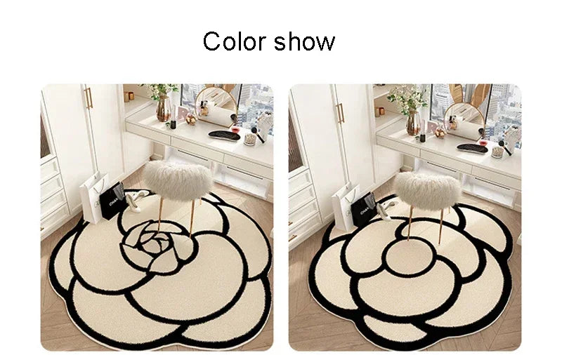 Retro light camellia carpet rose shaped 60*60