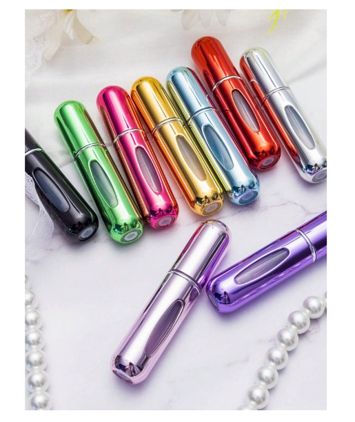 Shein 5Pcs/3Pcs/1Pc 5ML Perfume Refillable Bottle,Refillable Perfume Atomizer Bottle,Perfume Travel Spray Bottling Dispenser,Mini Portable Empty Liquid Container