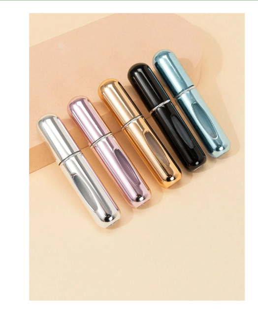 Shein 5Pcs/3Pcs/1Pc 5ML Perfume Refillable Bottle,Refillable Perfume Atomizer Bottle,Perfume Travel Spray Bottling Dispenser,Mini Portable Empty Liquid Container