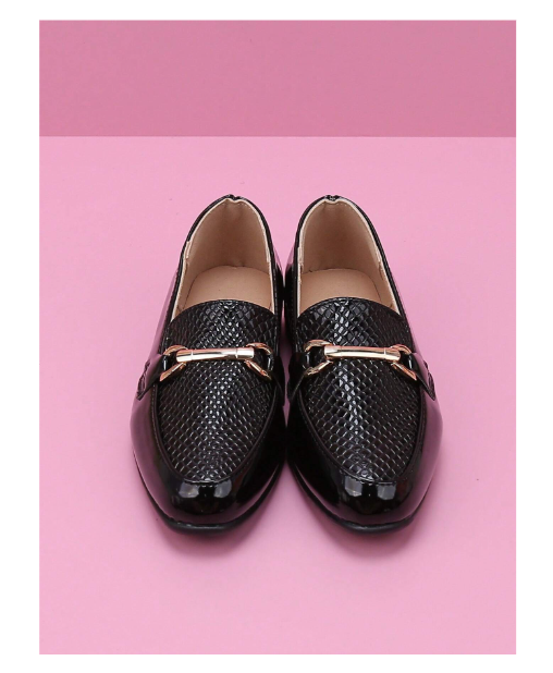 Shein Children Plain White Minimalistic Boys' Pointed Toe Leather Dress Shoes, Formal Shoes, Baby Leather Shoes, Fashion Leather Shoes